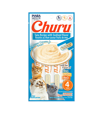 Churu Gato Atún y Sabores del Mar 4 Tubos