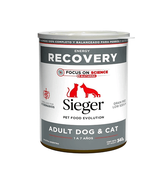 Sieger Recovery 340gr Perro y Gato 