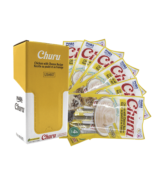 Churu Gato Pollo Queso Carne 4 Tubos - 5712137
