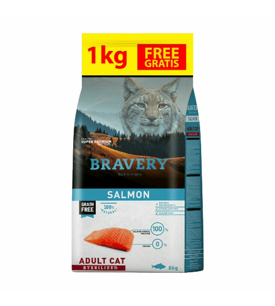 Bravery Gato Adulto Esterilizado Salmón 7kg  - 