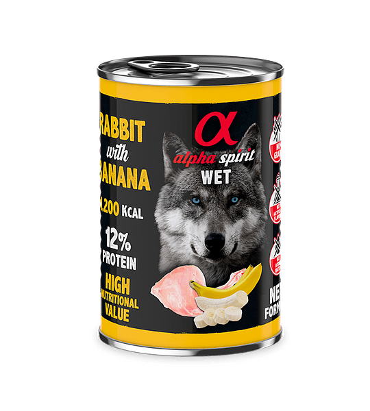 Alpha Paté Conejo Banana 400gr - 