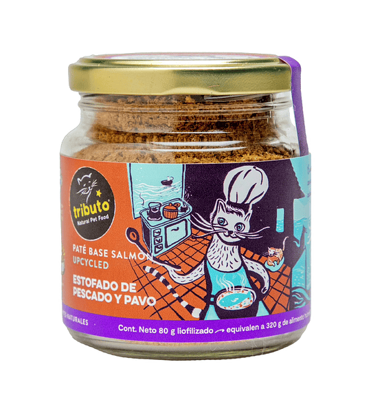 Tributo Paté Sazonador Gato Estofado Pescado y Pavo 80gr