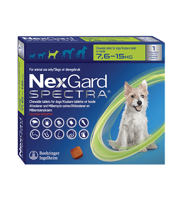 Nexgard Spectra 7.6-15Kg Perro
