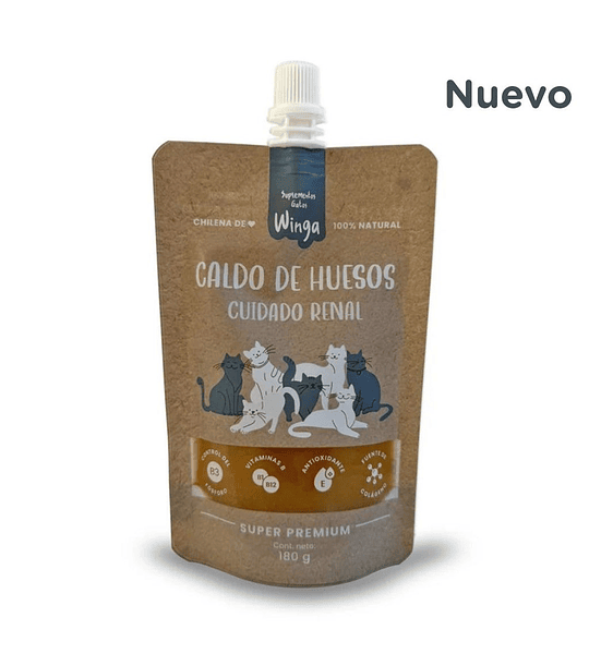 Winga Caldo de Huesos Renal Gato 180gr  - 