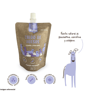 Winga Caldo de Huesos Perro 250gr 