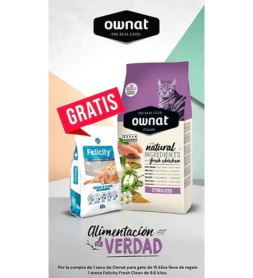 Ownat Classic Esterilizado 15kg