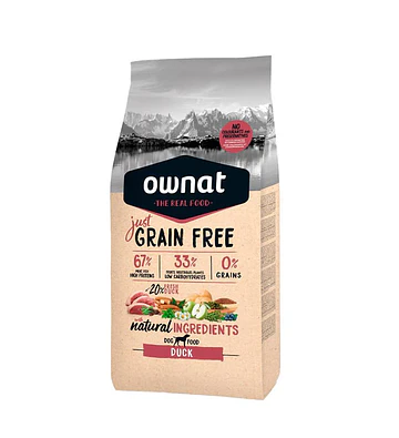 Ownat Grain Free Pato Perro 14kg 
