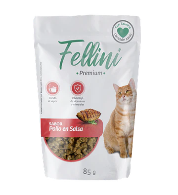 Fellini Pouch Pollo en Salsa 85grs.