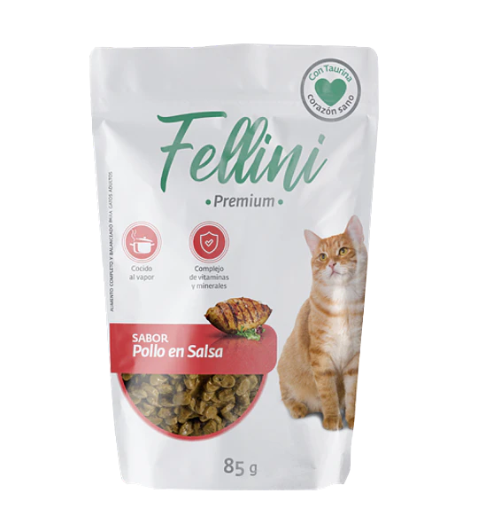 Fellini Pouch Pollo en Salsa 85grs.
