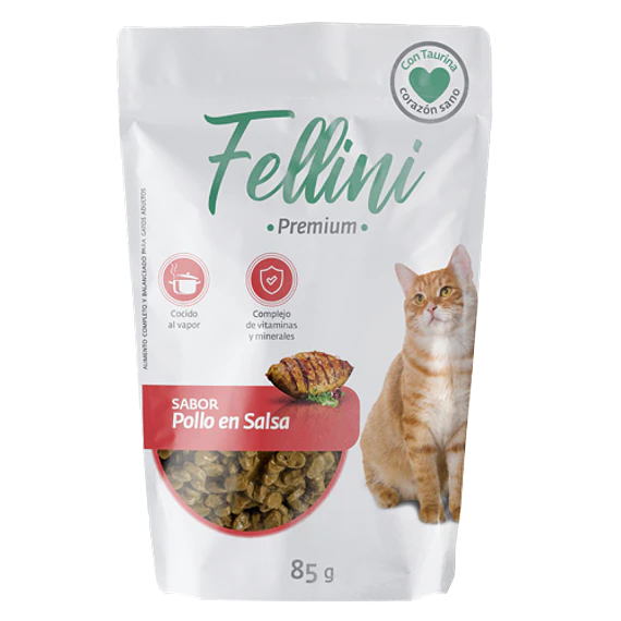 Fellini Pouch Pollo en Salsa 85grs.