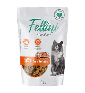 Fellini Pouch Mix Atún y Salmón 85grs.