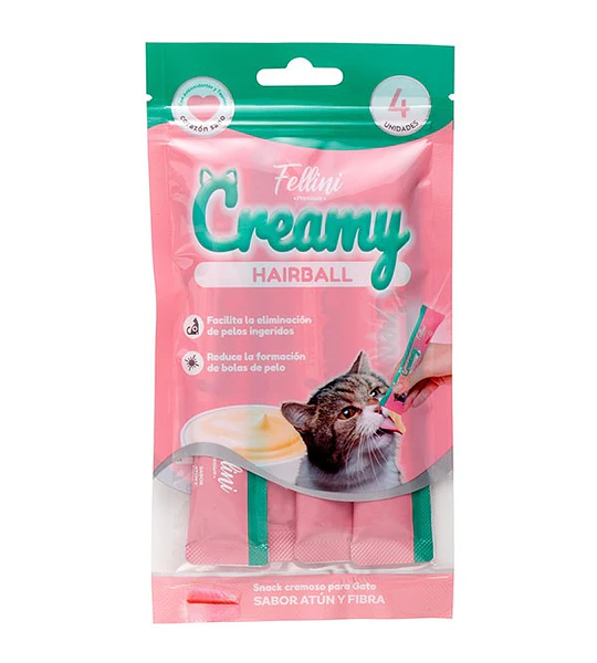 Fellini Creamy Hairball Atún 4 Tubos 