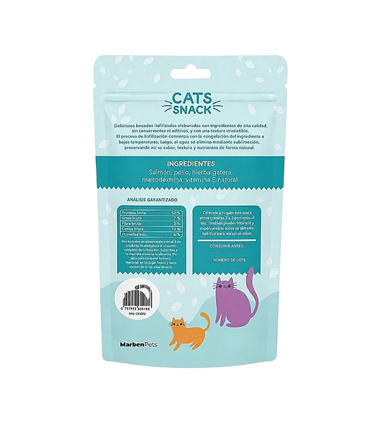 Cat Snack Liofilizado Salmon 50gr