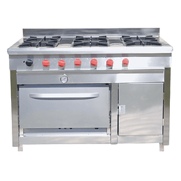 Cocina Industrial 6 Platos Con Horno