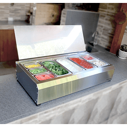 Salsera de Sobremesa 8 estaciones, con deposito para hielo, Versatile