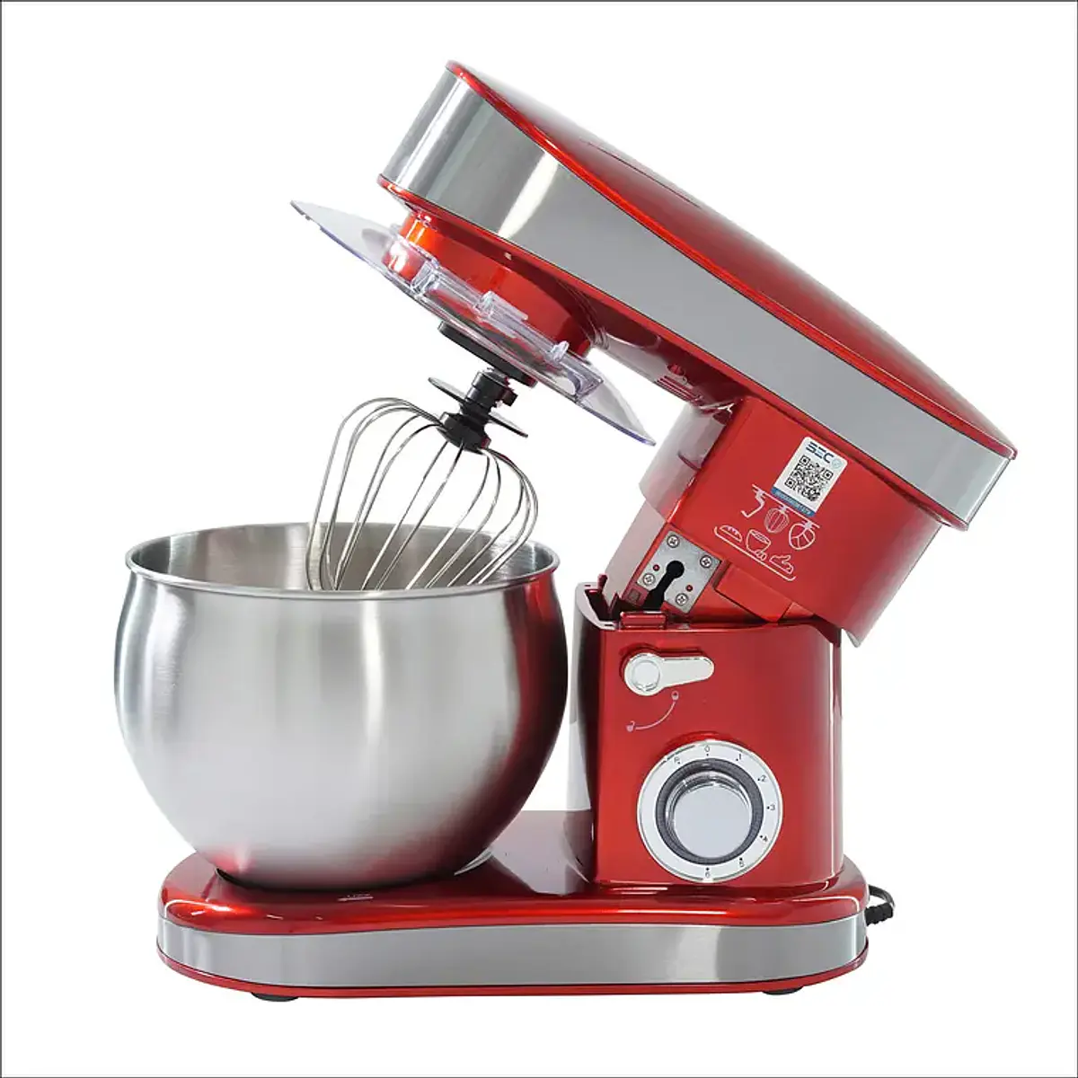 Batidora 6 LT. ( Color Rojo Metalico ) Maigas 1200 W 6 Velocidades