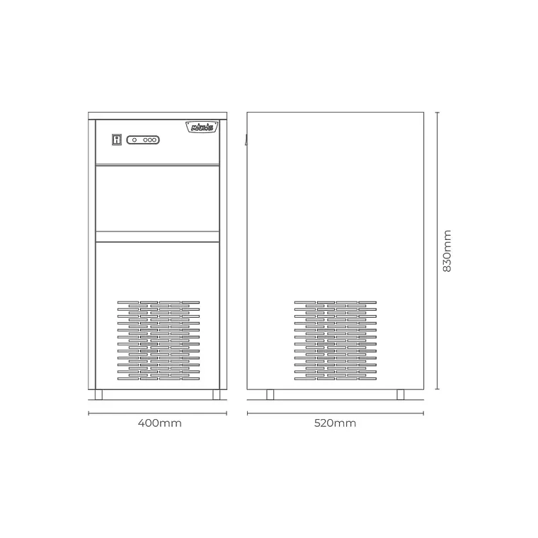 Fabricadora de Hielo Maigas ZB-50 50 Kg Día Acero Inoxidable – miniatura 2