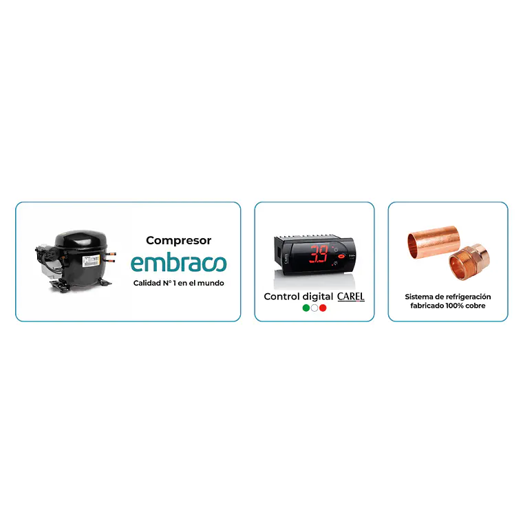 Congelador A.I. 1 puerta de vidrio 500 lt Maigas AF05G – miniatura 3