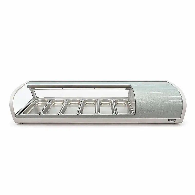 Foto de Vitrina de Sushi Curva 1529 mm. Blanca Maigas CS62B - Gastronómica Real