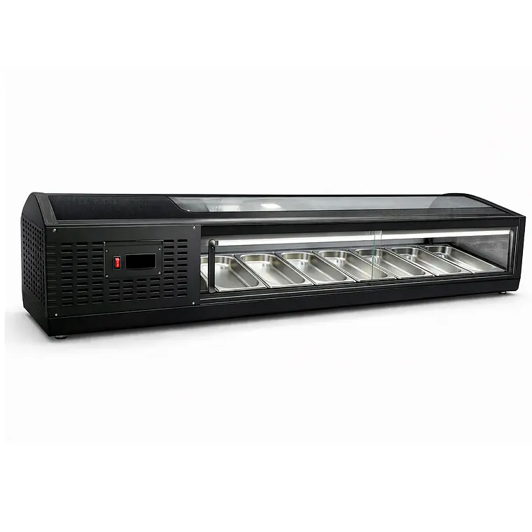 Vitrina de Sushi Curva 1529 mm. Negra Maigas CS62N – miniatura 2