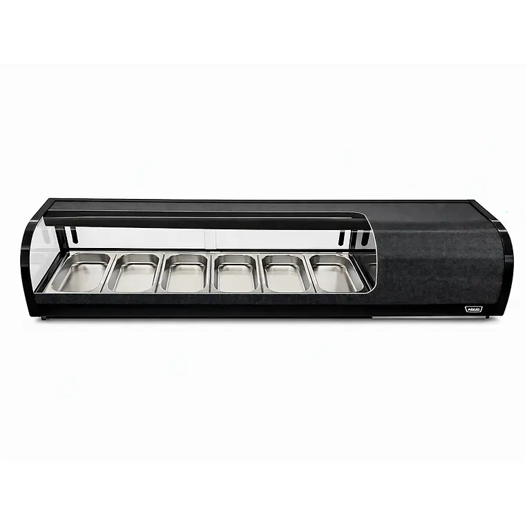 Vitrina de Sushi Curva 1529 mm. Negra Maigas CS62N – miniatura 3