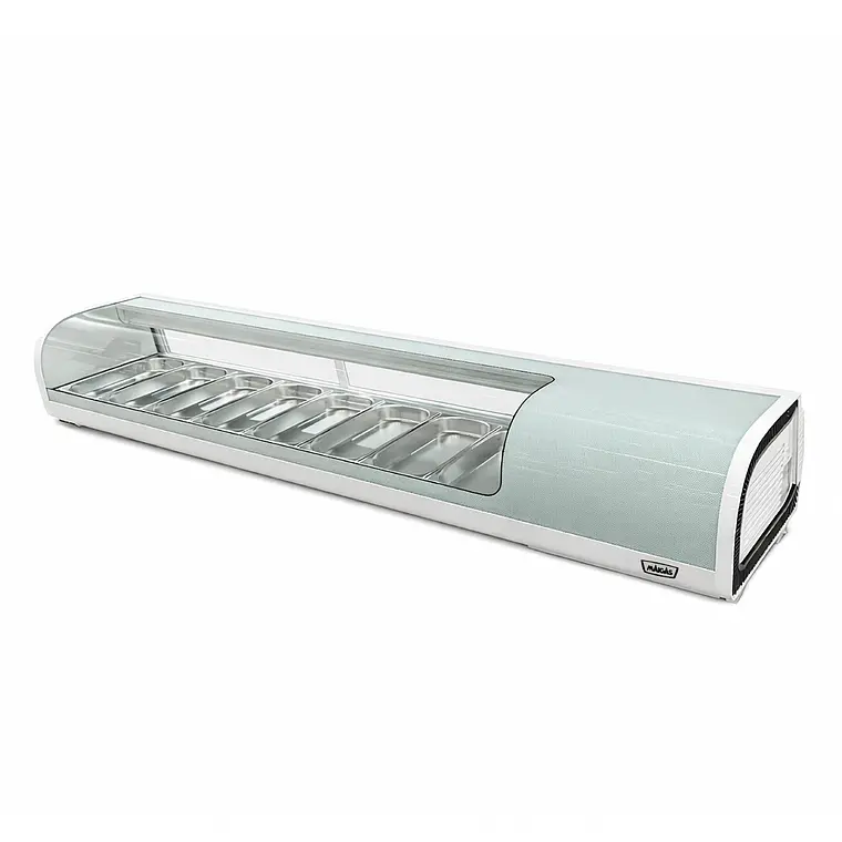 Foto de Vitrina de Sushi Curva 1800 mm. Blanca Maigas CS132B - Gastronómica Real