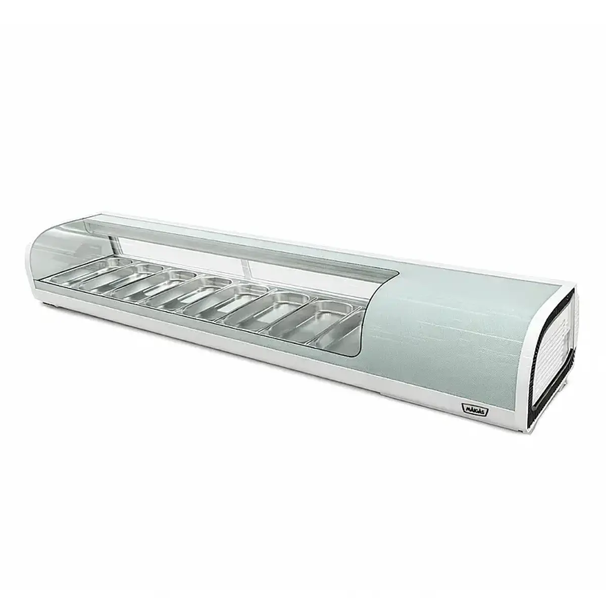 Vitrina de Sushi Curva 1800 mm. Blanca Maigas CS132B