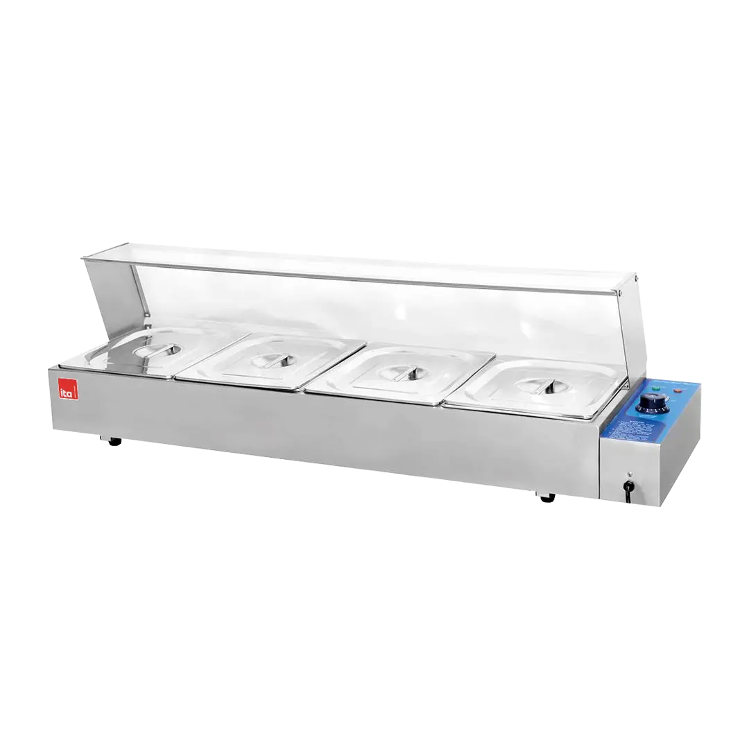 Foto de Baño María Eléctrico ITA 3 Depósitos GN 1/2 con Cúpula 109903 - Gastronómica Real