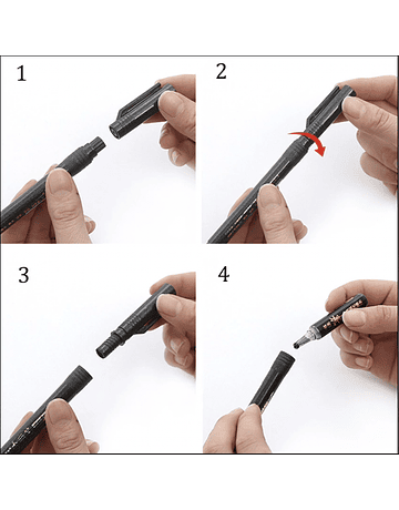 Pluma Caligráfica a tinta. Recargable