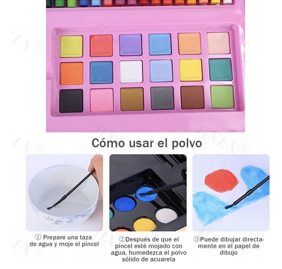 Set de arte para niños 208 piezas