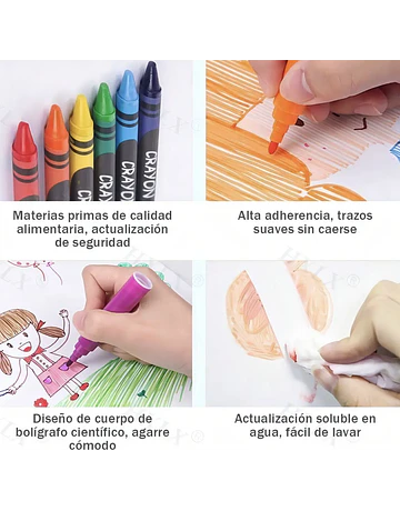 Set de arte para niños 208 piezas