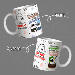 Arte Caneca Meu Coração te Procurar Mais do que o Seu Barriga vai atrás do Seu Madruga Arquivo Png
