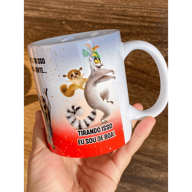 Arte Caneca Eu sou uma Pessoa boa, só que as vezes... Rei Julien Arquivo Png 3