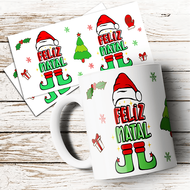 23 Artes para Caneca Natal Arquivo Editável  5