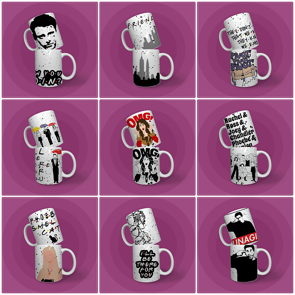 20 Artes para Camisa e Caneca Friends em Jpg 1