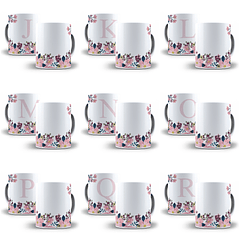 26 Arte para Caneca Alfabeto Rosa e Azul em Jpg 