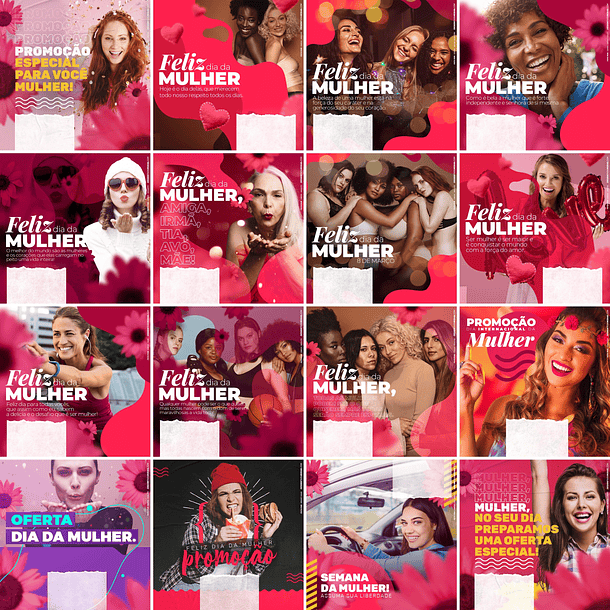 85 Artes Mídias Sociais Dia da Mulher Editáveis Photoshop 5