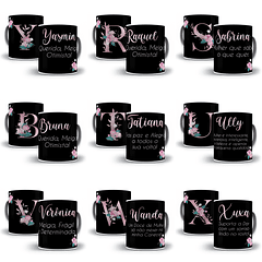 26 Artes Caneca Alfabeto Nomes e Significados Editável em Corel Draw