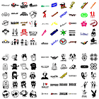 2600 Artes Recorte Vetores Adesivos Desenhos Editável em Corel Draw 3