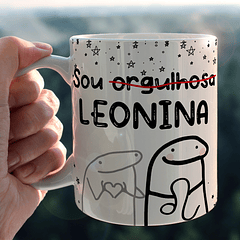 Arte Caneca Sou Orgulhosa Leonina Arquivo Png
