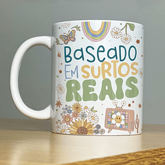 Arte Caneca Baseado em Surtos Reais  Azul Arquivo Png