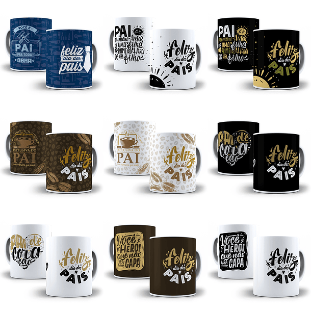 70 Artes para Caneca Dia dos Pais Arquivo em Jpge/Png 3