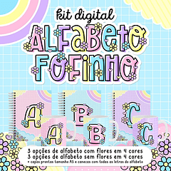 Kit Digital Alfabeto Fofinho em Png