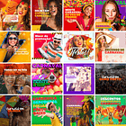 50 Artes Carnaval Mídias Sociais Templates Editáveis Photoshop 1