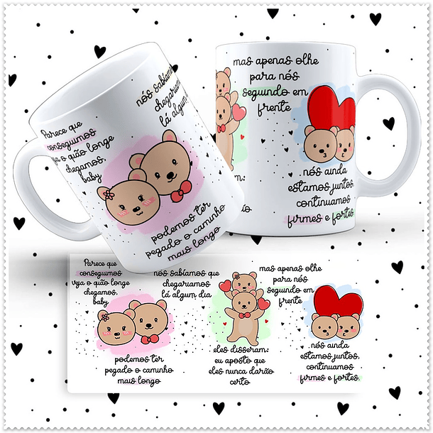 12 Artes para Caneca Dia dos Namorados Ursinho Love em Jpg 7