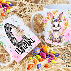 Artes para Caneca Páscoa Alfabeto Arquivos Editável