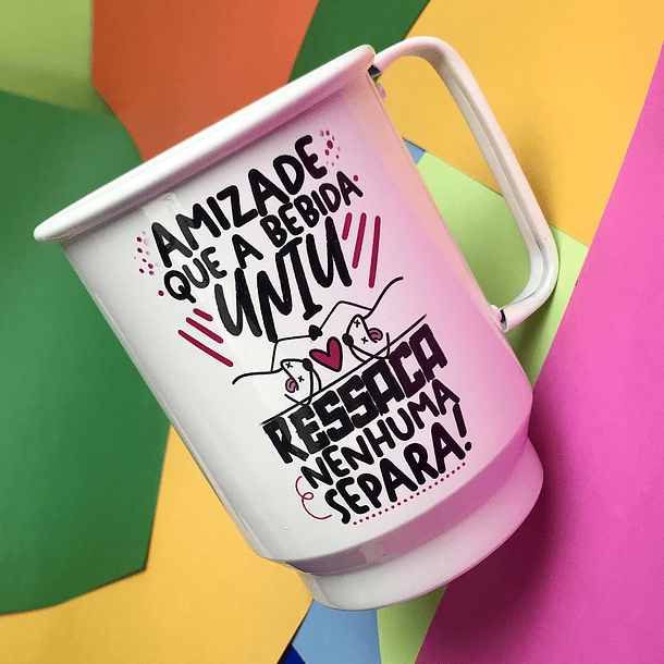 Arte Copo Caneca Amizade que a bebida uniu Arquivo Png