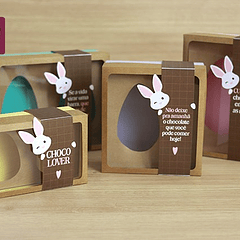 Arquivo de Corte Caixa Ovo de Coelhinho Páscoa em Pdf