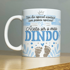 Arte Caneca Aceita ser o meu Dindo Padrinho Azul Arquivo Png
