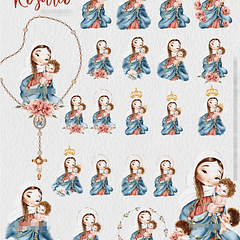 Kit Digital Nossa Senhora do Rosário em Png